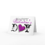 "Happy Valentine's day" romantic purple love cards