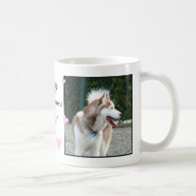 Happy Valentine's Day Siberian Husky  mug