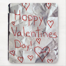Happy Valentine's Day, torn and taped together Mousepad