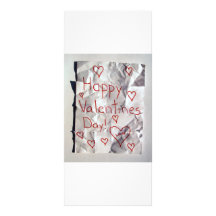 Happy Valentine's Day, torn and taped together Rack Card Template