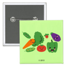 Happy Veggies Pins