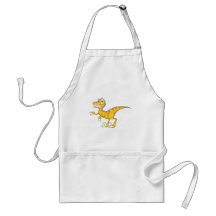 Happy Velociraptor Dinosaur Apron
