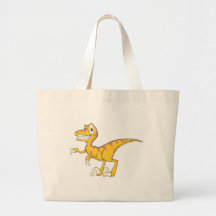 Happy Velociraptor Dinosaur Bags