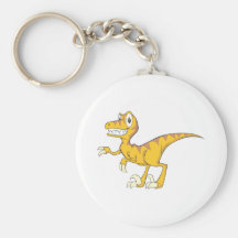 Happy Velociraptor Dinosaur Key Chains