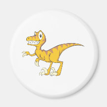 Happy Velociraptor Dinosaur Refrigerator Magnets