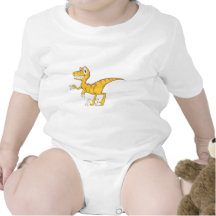 Happy Velociraptor Dinosaur Rompers