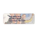 Happy Vintage Family Sledding on Christmas Day Return Address Labels
