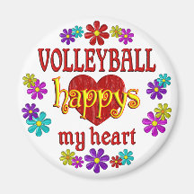 Happy Volleyball Refrigerator Magnets