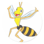 Happy Wasp Insect stickers