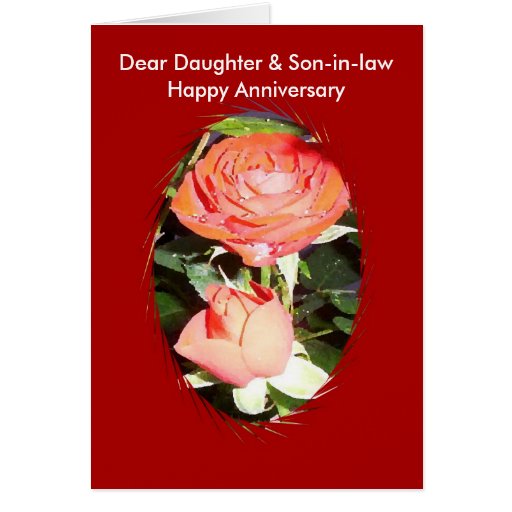 Happy Wedding Anniversary Daughter And Husband Greeting Card Zazzle