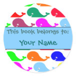Happy Whales Book Label Sticker