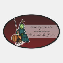 Happy Witch, halloween baking labels Stickers