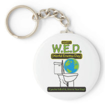 Happy World Enema Day WED Keychains