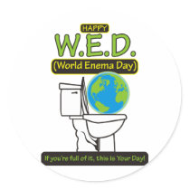 Happy World Enema Day WED Stickers