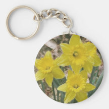 Happy Yellow Daffodils Key Chains