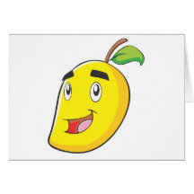 Happy Yellow Mango Fruit Card