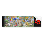 Happy Zoo Year Zoo Animals Bumper Sticker bumper stickers