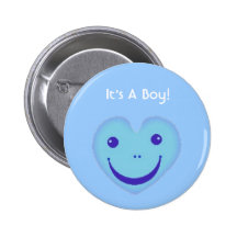 happyblueface, It's A Boy! Pinback Buttons