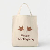 HappyThanksgiving Fall Leaves Bag