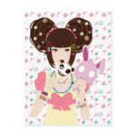 Harajuku Girl Yuriko - background Postcard