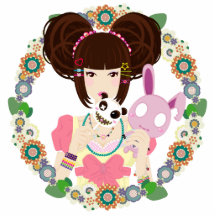 Harajuku Girl Yuriko bordered Acrylic Cut Outs