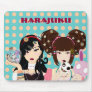 Harajuku Girls in Polka Dots Mouse Pad
