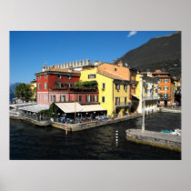 Harbour at Malcesine at Lake Garda in Italy Posters