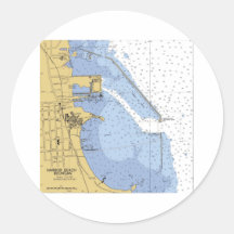 Harbour Beach, MI Nautical Harbour Chart Sticker