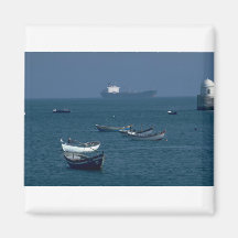 Harbour of Cascals, Portugal Magnets