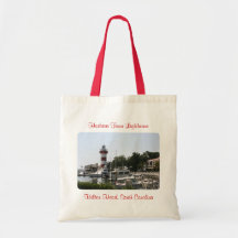 Harbour Town Lighthouse Hilton Head SC Totebag