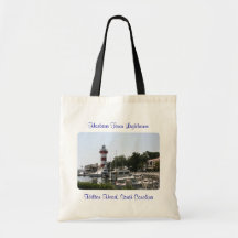 Harbour Town Lighthouse Hilton Head SC Totebag