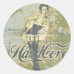 Hard Core Girl T-shirts and Gifts Round Sticker