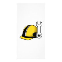 Hard Hat with Wrench Photo Card Template