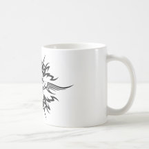 Hard Hitter Flying Skull White Mug
