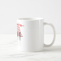 Hard Hitter God Bless America White Mug