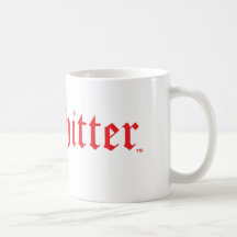 Hard Hitter Gothic Print White Mug