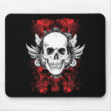 Hard Hitter Grunge Skull Mouse Pad