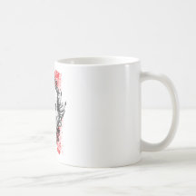 Hard Hitter Grunge Skull White Mug
