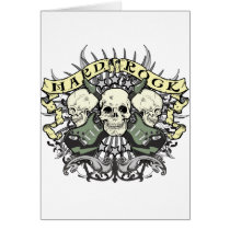 Hard Rock Skull and Guitars Greeting Cards