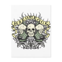 Hard Rock Skull and Guitars Postcard