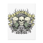 Hard Rock Skull and Guitars postcards