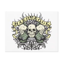 Hard Rock Skull and Guitars Postcards