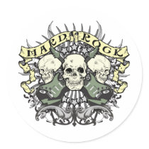 Hard Rock Skull and Guitars Stickers
