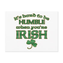 Hard to be Humble Irish Joke Postcards
