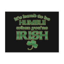 Hard to be Humble Irish Joke Postcards #2