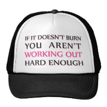 Hard Workout Saying Mesh Hat