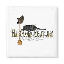 Hardcore Couture Cat Broom Design Fridge Magnets