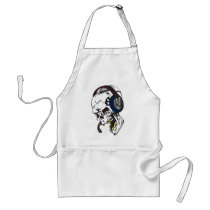 hardcore dee jay skull apron