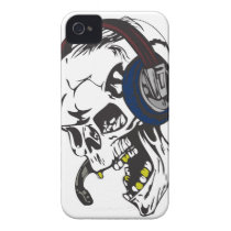 hardcore dee jay skull iphone 4 case-mate case
