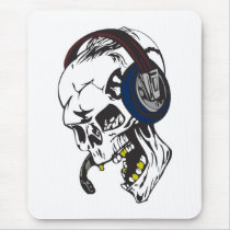 hardcore dee jay skull mouse mats